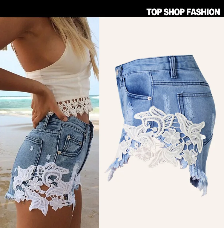 Кружевные пляжные шорты с дырками и кисточками для фитнеса новинка Женские
