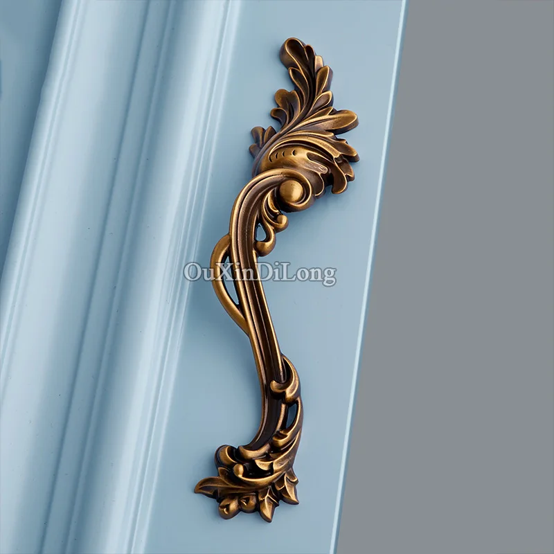 Высокое качество 10 шт. латунная Мебельная ручка Европейский антикварный ящик