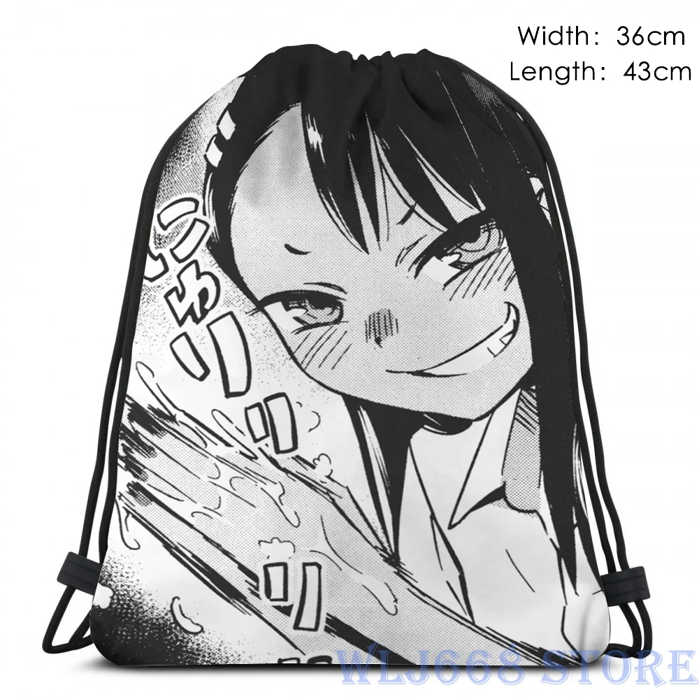 Забавные Наплечные сумки с графическим принтом для женщин Nagatoro моющие руки