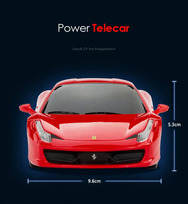 Rastar лицензированный 1:24 Ferrari 458 Italia беспроводной пульт дистанционного управления гоночный автомобиль игрушки 46600 Рождественский подарок