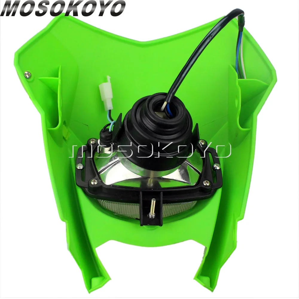 Universal Motorcycle Motocross Offroad Headlight For Kawasaki KX 450 KLX 110 125 150 KLR KDX 250 KXF ZXR ZX Dual Sport Enduro |