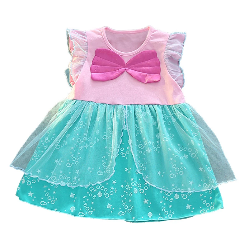 От 2 до 7 лет детское рождественское платье нарядное Ариэль для девочек детская