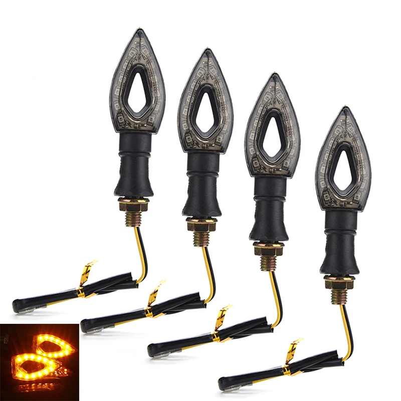 1 шт. светодиодный сигнал поворота для мотоцикла светильник Янтарный лезвие