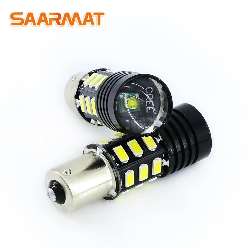 

2x1156 P21W BA15S без ошибок с чипом Cree светодиодный ные дневные ходовые огни для вождения, противотумансветильник фары для Volkswagen VW Passat B7 2012-2014