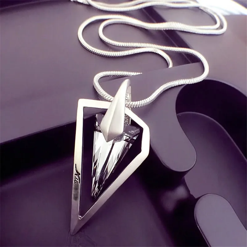 Лимонный ценный винтажный панк Треугольный Кристалл Стеклянные Подвески модные