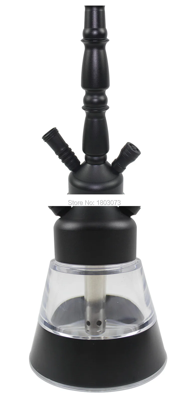 Портативный кальян водопровод Sheesha горшок алюминиевая акриловая ваза силиконовая Толстая ручка шланг дым трубы кальян