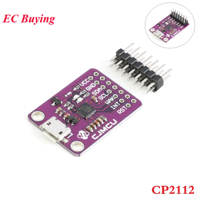 

CP2112 Debug Board USB to SMBus I2C Communication Module 2.0 MicroUSB 2112 Evaluation Kit for CCS811 Sensor Module