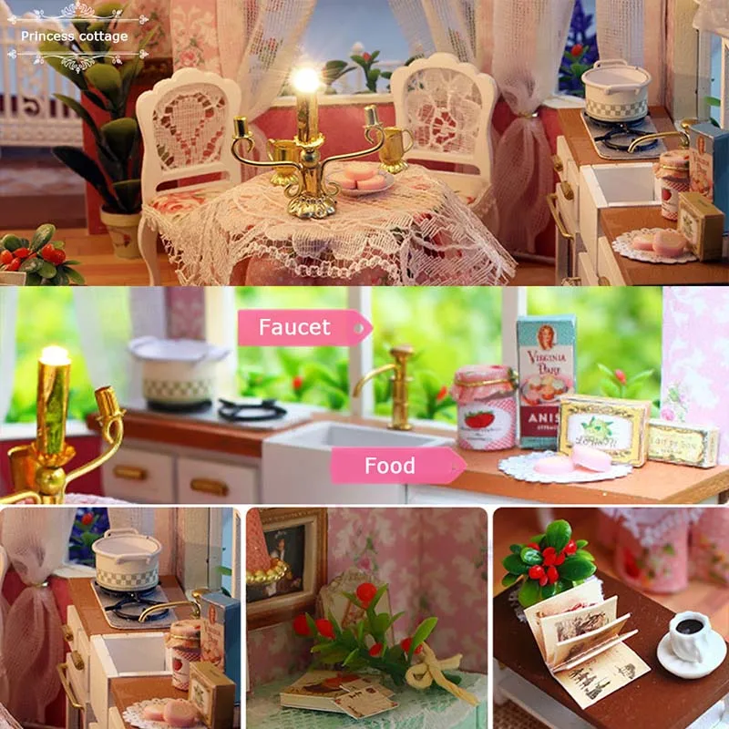 Маленький кукольный домик реалистичный 3D DIY деревянные кукольные домики сборка
