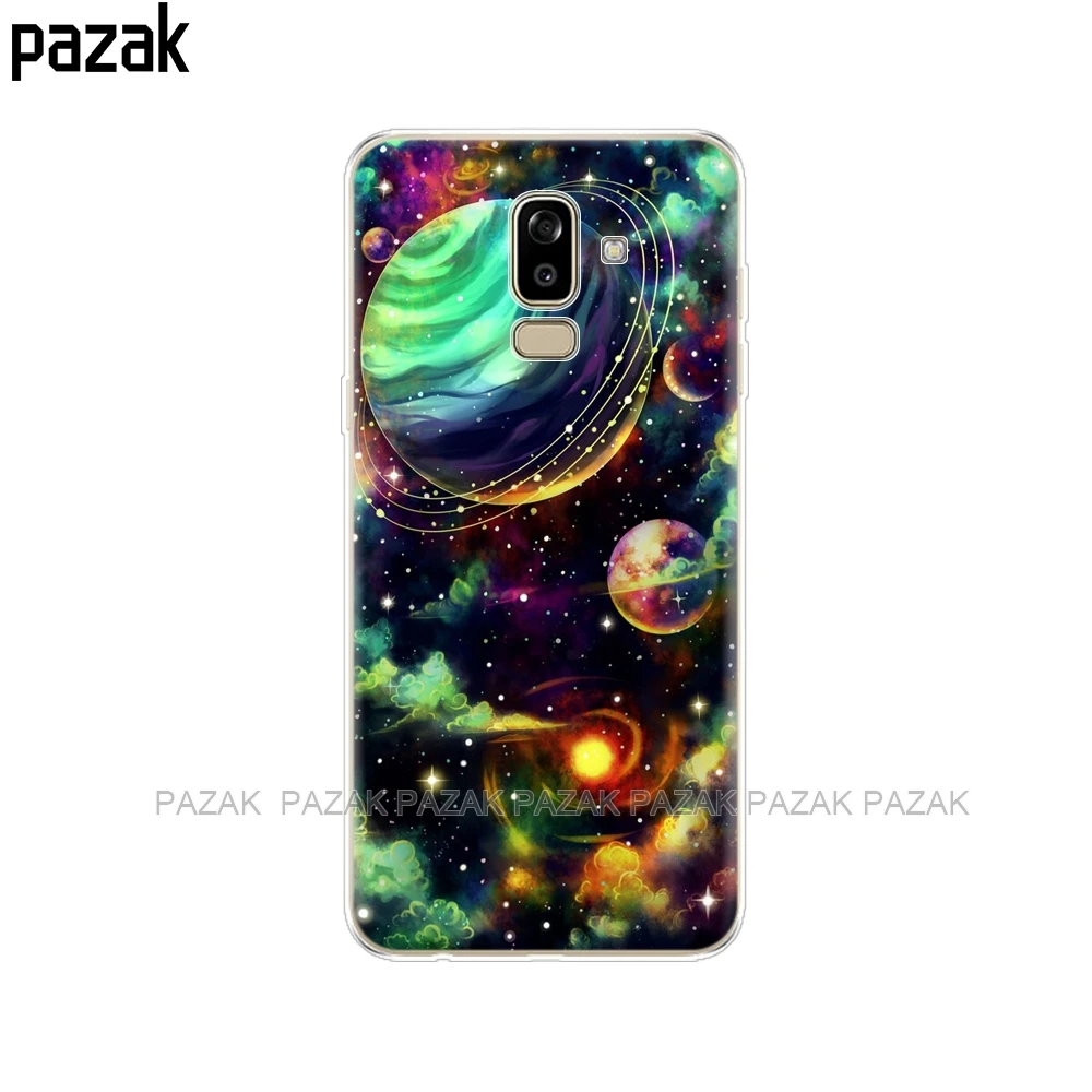 52254 Чехол для samsung Galaxy J8 чехол силиконовый чехол для samsung Galaxy J8 J810 чехол с черным принтом - Цвет: 52254