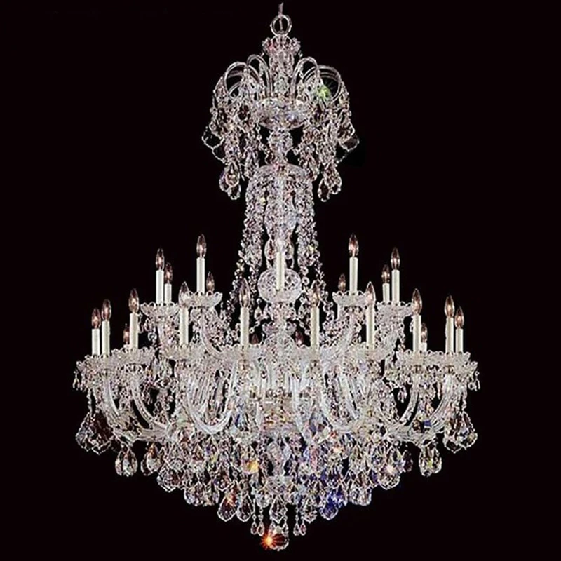 

Large Crystal Chandelier Light Luxury Chandeliers Lamp Clear Color Lighting Lustre E14 E12 Lamp for living room Bedroom Hotel