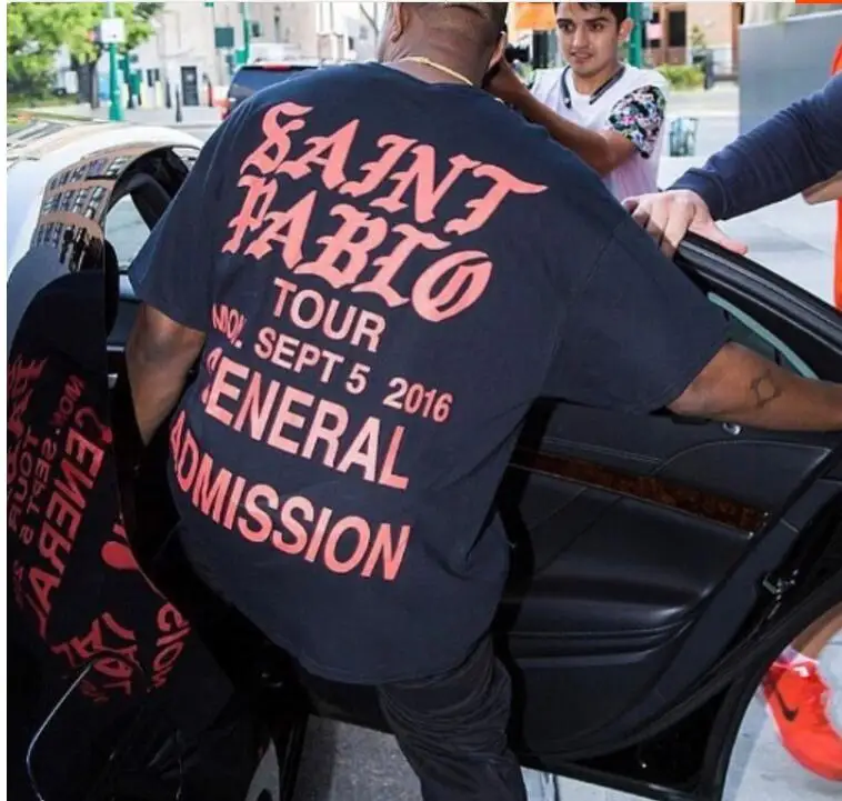 

Fashion Hip Hop 2018 Singer Kanye West Saint Pablo Tour T shirtS I feel like Paul Cotton T-shirt Men Women Tee