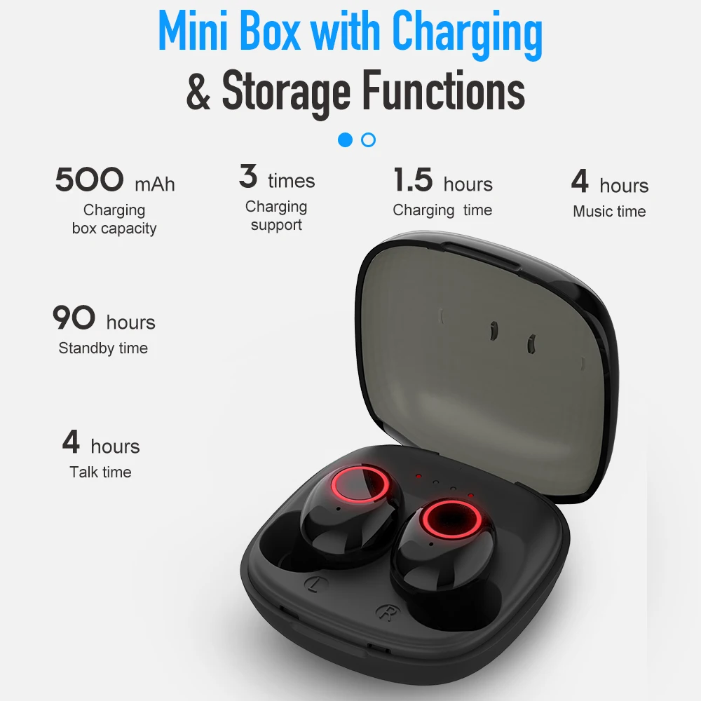 ROCK Mini TWS 5 0 Bluetooth наушники настоящие беспроводные стерео мини гарнитура