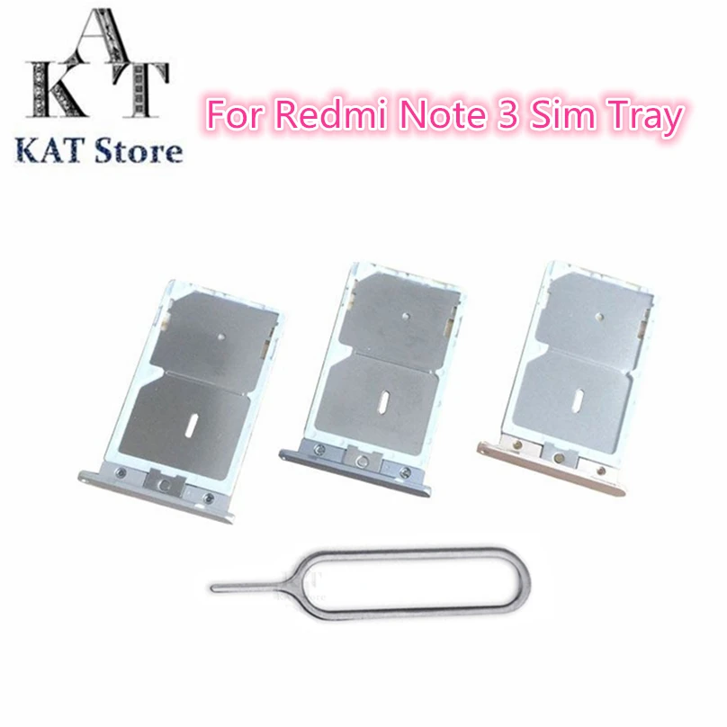 KAT Sim лоток для Redmi Note 3 sim карты держатель Слот адаптер с извлеканием Pin игольчатый