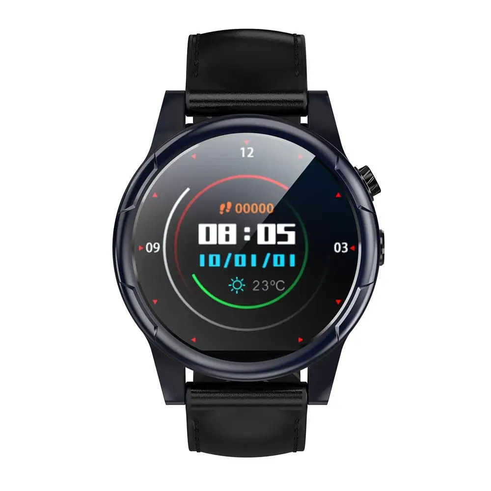 Black 696X361 4G LTE Android 7,1 Смарт-часы 1,6 дюймов Большой экран круглый WiFi gps сим-карта 4G Smartwatch телефон монитор сердечного ритма камера - Цвет: Black