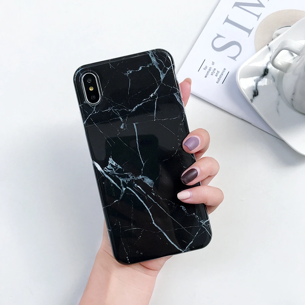 Мраморный чехол для Coque iphone 11 Pro Max 7 XS MAX чехол из мягкого ТПУ задняя крышка для iphone 6 6S 7 8 Plus iphone X XR чехол