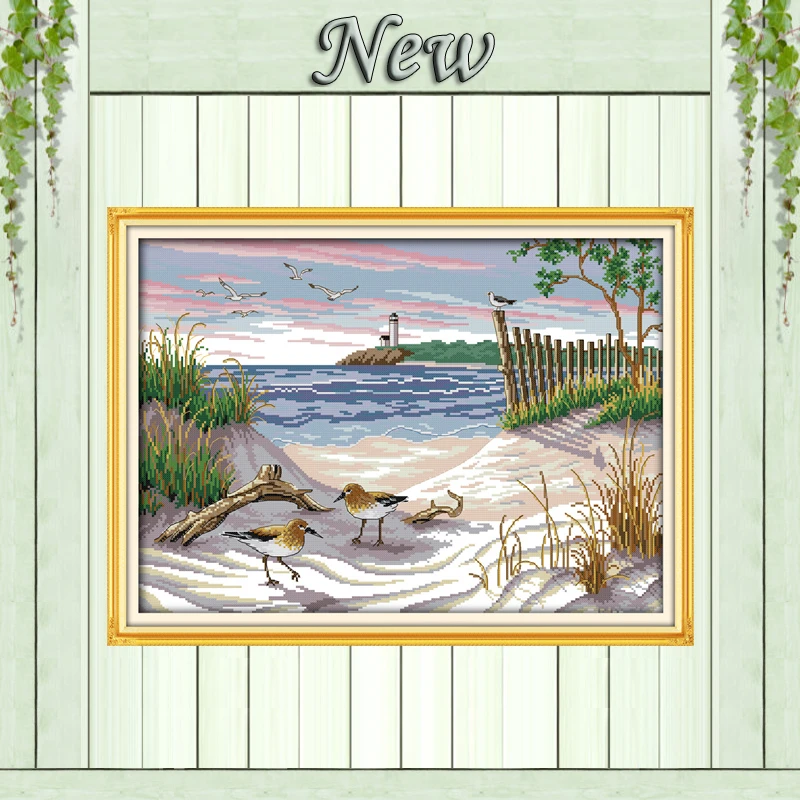Узкий Декор птиц живопись Счетный напечатаны на холсте DMC 14CT 11CT Сделай Сам