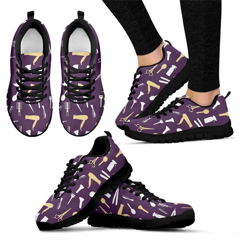 L4984BAQ FORUDESIGNS/стилист волос женские кроссовки парикмахерские инструменты сетчатая дышащая обувь на плоской платформе повседневная обувь на шнуровке женские кроссовки - Цвет: L4984BAQ