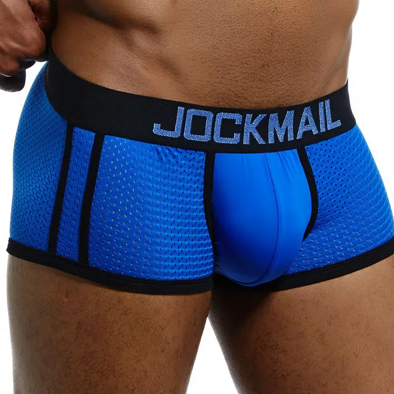 Трусы боксеры JOCKMAIL мужские пикантное нижнее белье сетчатые шорты для
