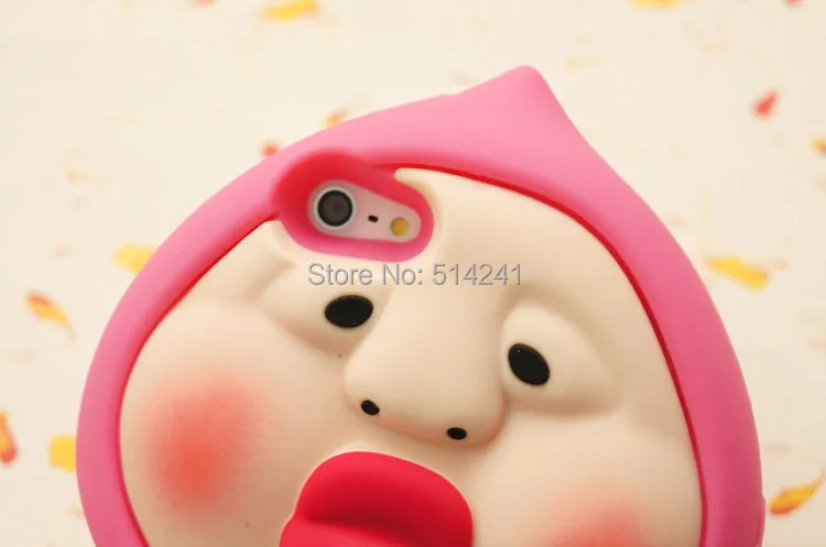 Чехол для iPhone 6 большой 3d прекрасный комикс Kobito пердеть персик эльфы чехол задняя