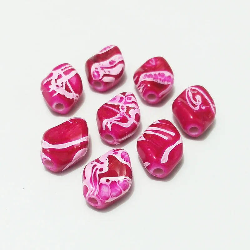 Розово красные бусины для поделок серьги фурнитура чокер ожерелье браслет