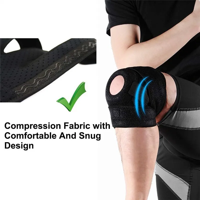 Открытый спорт поддержка колена для бега баскетбола регулируемый наколенник