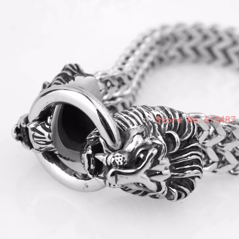 Silver Color Stainless Steel Wolf Head Shape Bracelet Bangle for Men Fashion Jewelry Free Shipping | Украшения и аксессуары