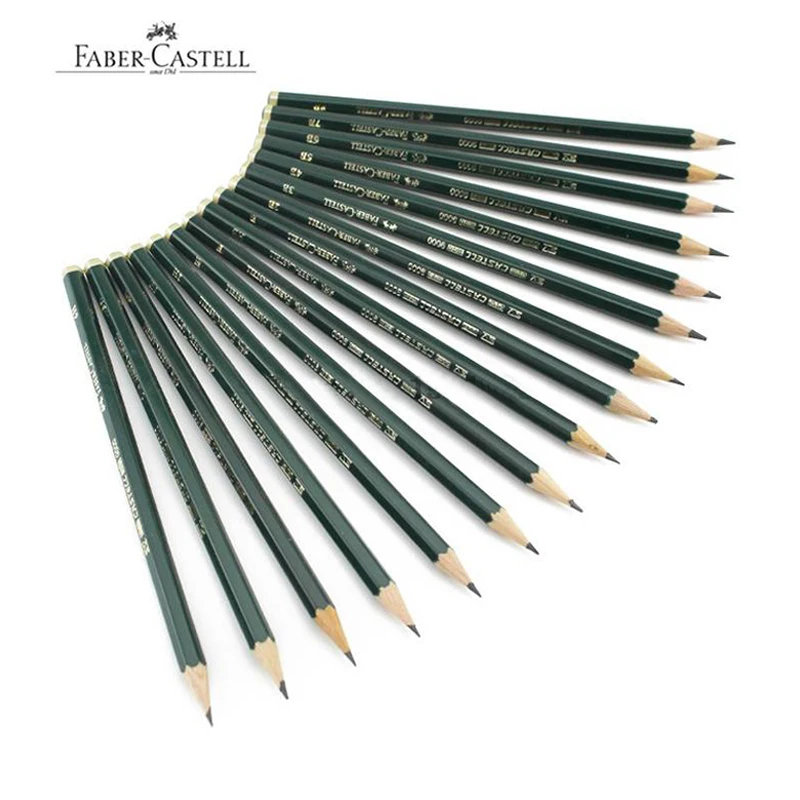 Faber castell 12 шт. бренд(6H-8B) эскиз и карандаш для рисования персонализированные Стандартные Карандаши черный карандаш для рисования