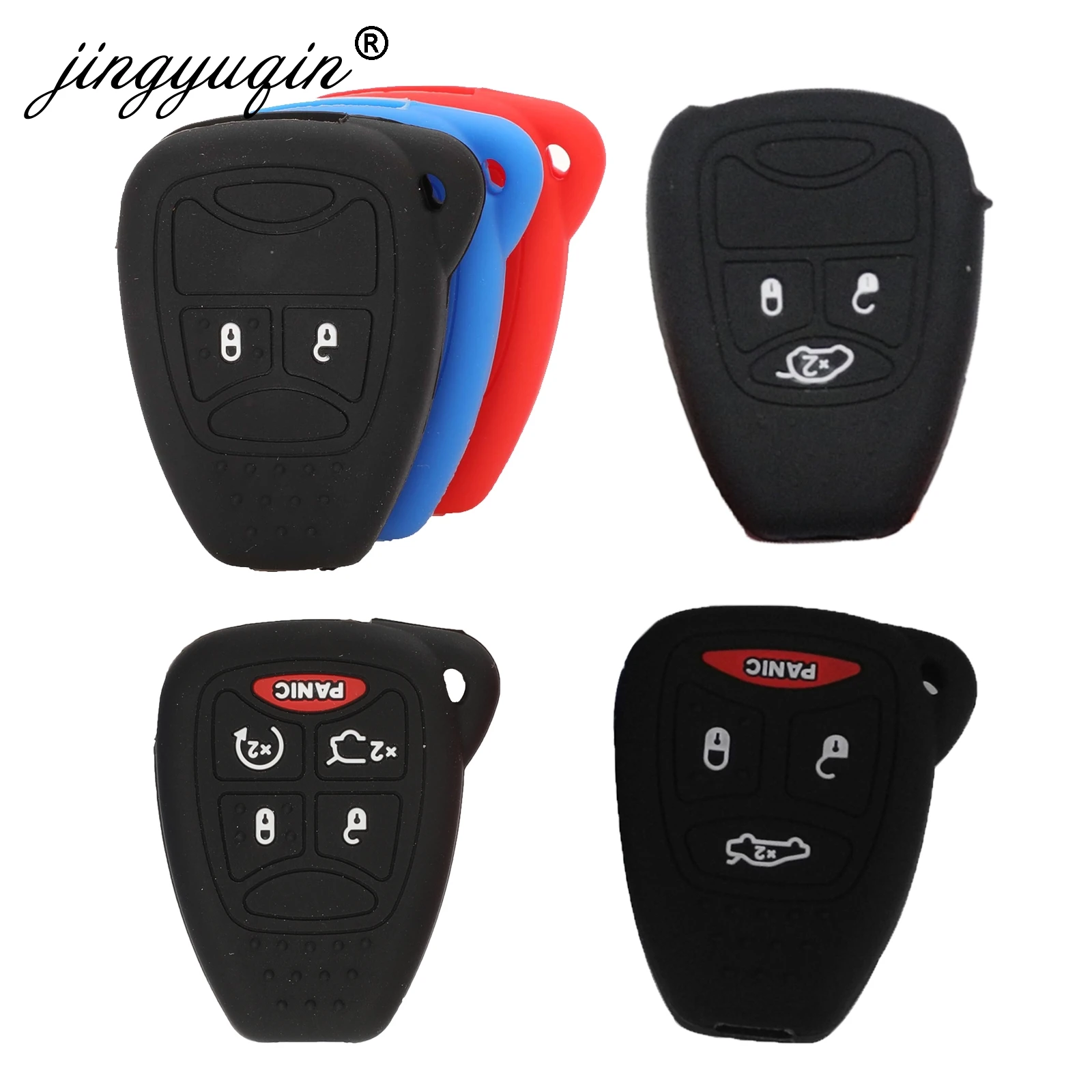 Jingyuqin Кремниевая модель для Jeep Wrangler Cherokee Chrysler Liberty Pacifica Sebring Aspen Magnum Charger Dodge|Футляр