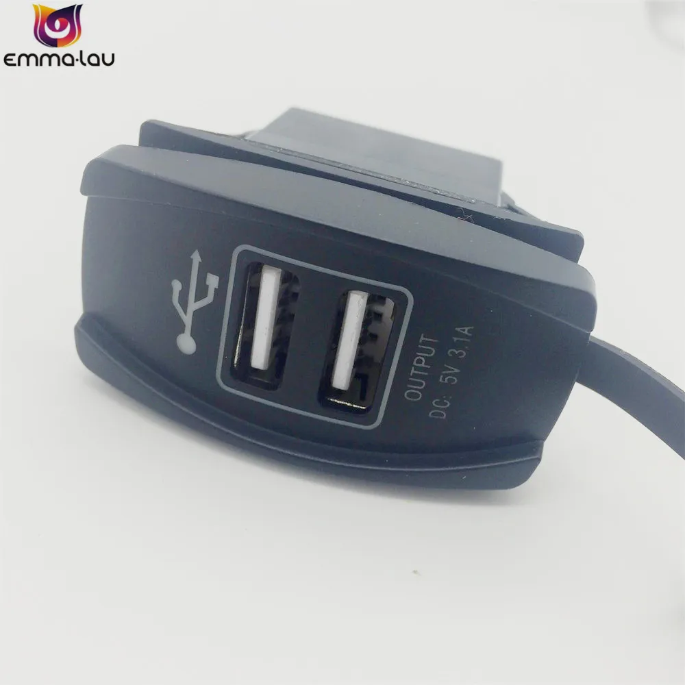 12 В 24 в автомобильный адаптер зарядного устройства с двойным USB 2.1A + 1A