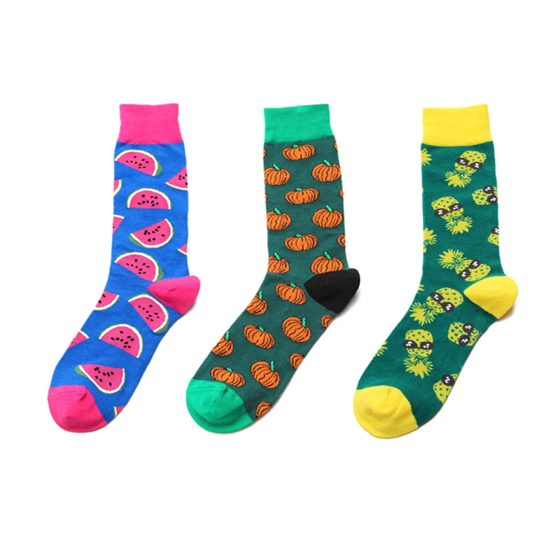 10 шт. забавные мужские носки большого размера для экипажа веселые цветные мужчин