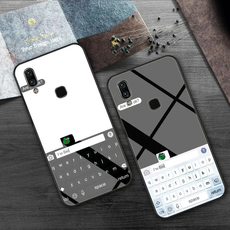 Роскошный стеклянный чехол для телефона Vivo Y81 y81 хороший модный ЧЕХОЛ ДЛЯ Y85/V9