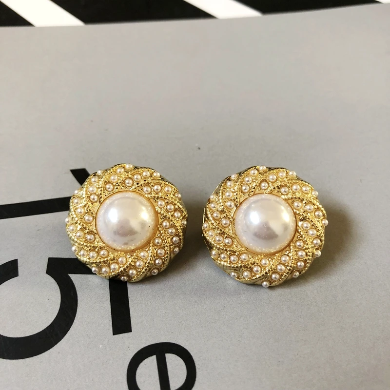 Круглые жемчужные клипсы милые серьги красные зеленые белые ювелирные изделия