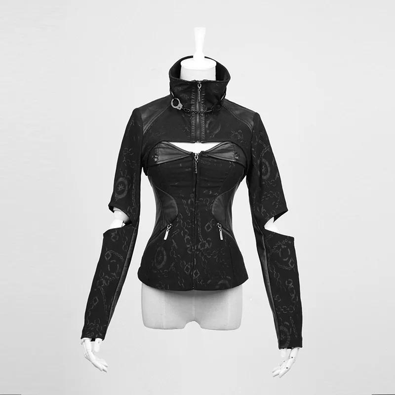 Панк Два пальто куртки Черный Новинка рубашка Gothic Y484|jacket black|coat jacketfashion jacket |