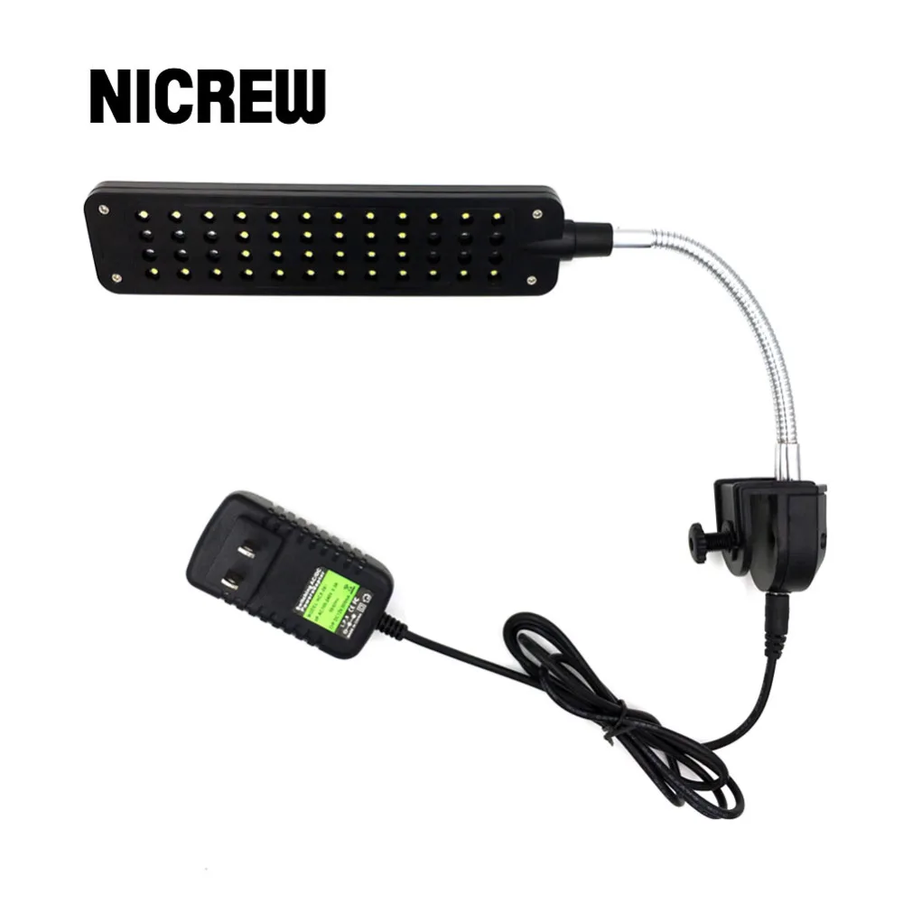 Nicrew светодиодный светильник для аквариума DC12V 3 Вт 48 Светодиодный s лампа