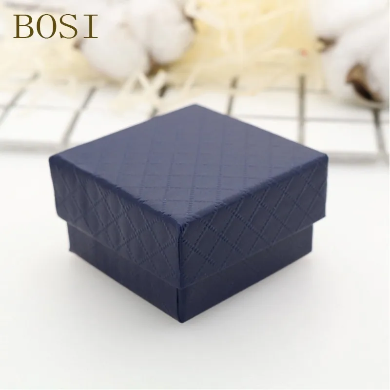 5x5x3 Квадрат Обручение кольцо для серьги Цепочки и ожерелья органайзер для украшений Дисплей подарочный набор украшений держатель Красный Белый Черный горячий - Цвет: 5x5x3