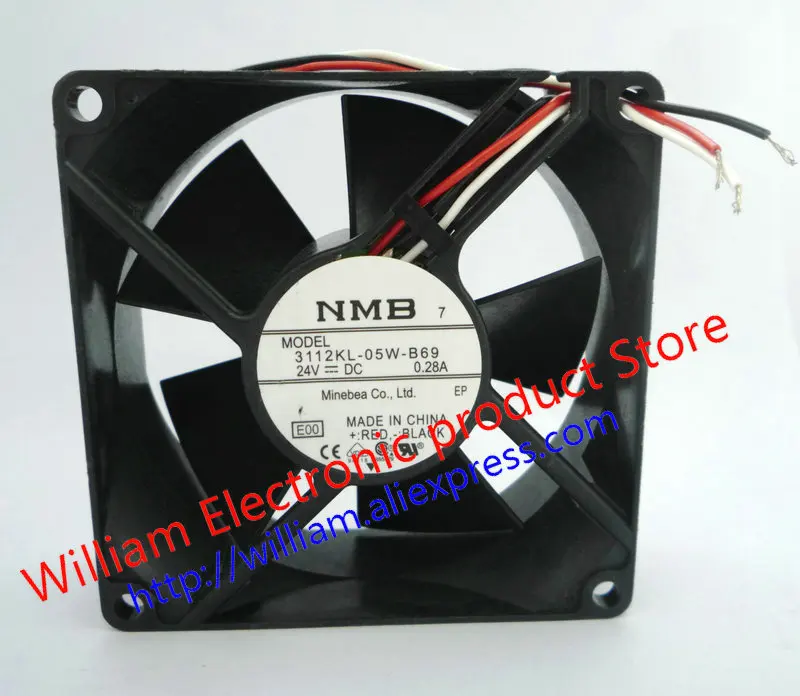

New Original NMB 3112KL-05W-B69 24V 0.28A 80*80*32MM 8cm 3 lines Alarm Signal cooling fan