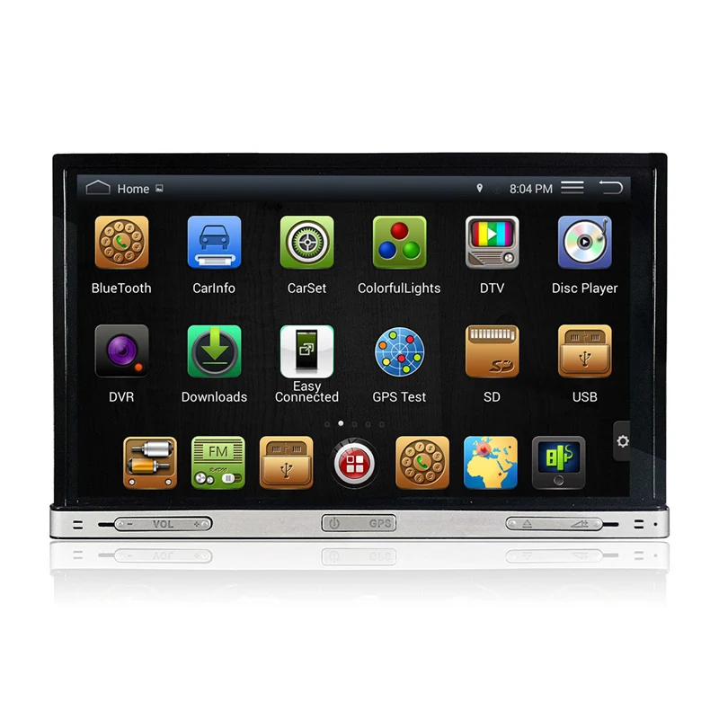 APRICOTCAR 4 Quad core 7 дюймовый dual шпинделя Bluetooth автомобильный DVD с WI FI/красочные огни
