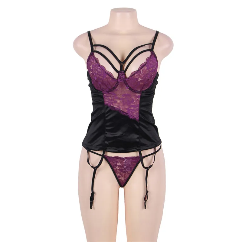 MUPLY, озорное женское сексуальное белье размера плюс, платье Babydoll+ стринги, кокетливое кружевное нижнее белье, Эротическая Пижама Babydoll, одежда для сна