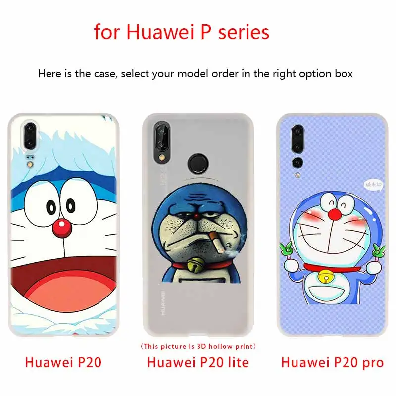 Чехол MLLSE Doraemon силиконовый мягкий чехол из ТПУ для Huawei P30 P40 P20 Pro P10 P9 Lite P Smart Z 2020 |