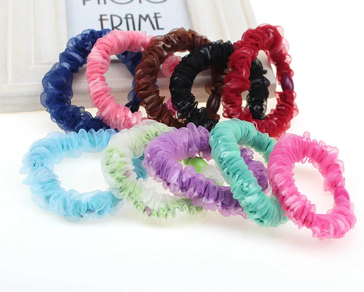 10 шт./Лот двухслойная женская шифоновая резинка для волос|gum for hair|hair clips womenhair clip |