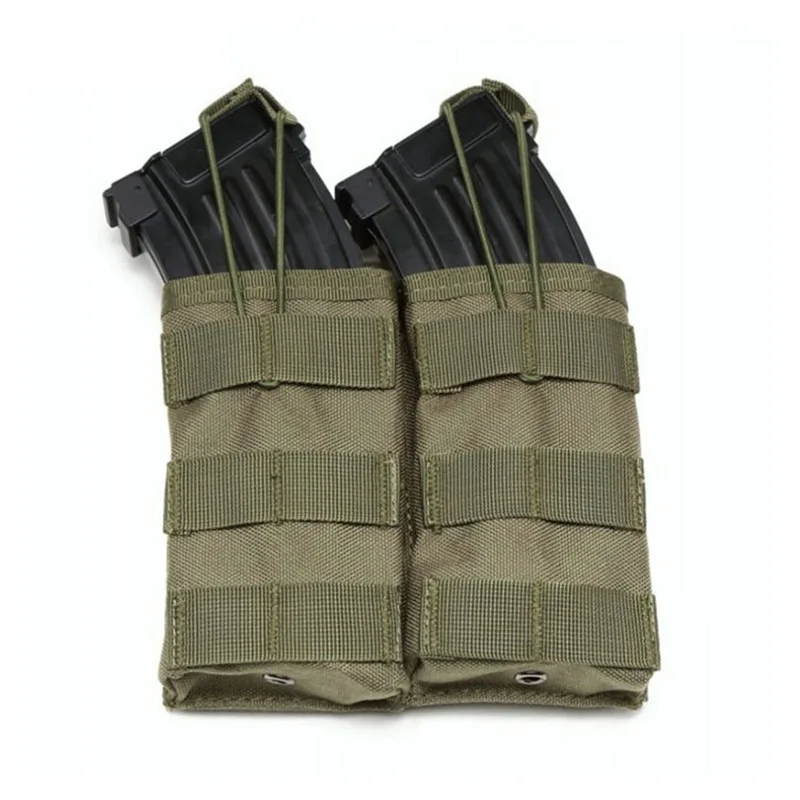 Package Pouch Tactical MOLLE Double Open-Top Magazine FAST AK AR M4 FAMAS Mag 1000D Nylon Paintball Equipment | Спорт и развлечения
