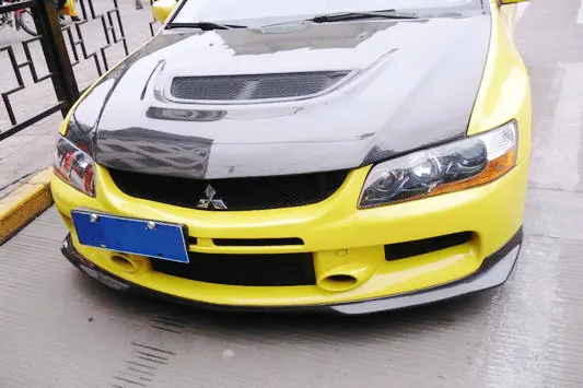 Автомобильные аксессуары EVO 8 из углеродного волокна JP передняя губа 2 шт. Evolution VII глянцевое волокно бампер сплиттер Корпус Комплект для Mitsubishi Lancer
