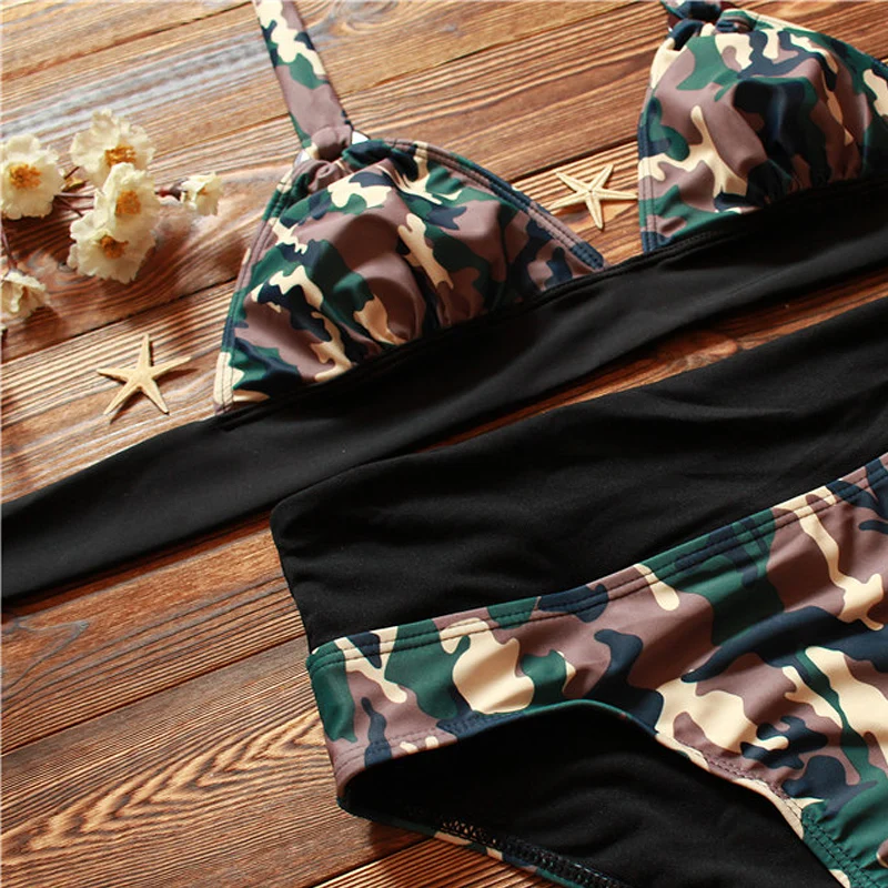 2017 Новый Камуфляжный бикини женский купальный костюм сексуальный купальник