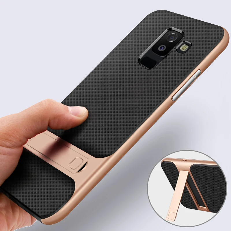 YonLinTan coque чехол для samsung galaxy A6 2018 A6Plus силиконовый на заднюю панель 360 с держателем