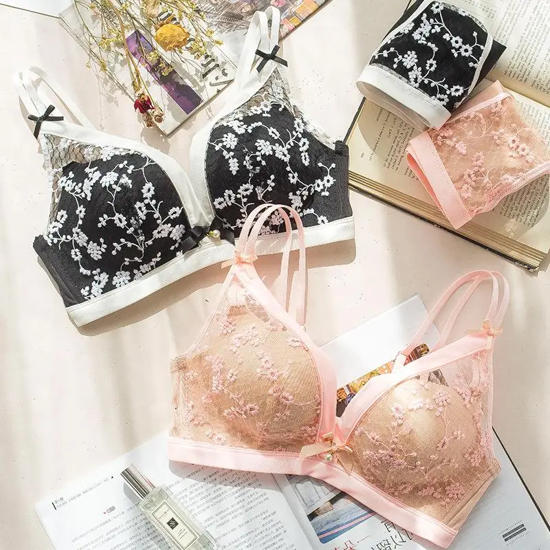Semaless кружева Для женщин нижнее белье бюстгальтер Push Up Bra цветочные сладкие дамы