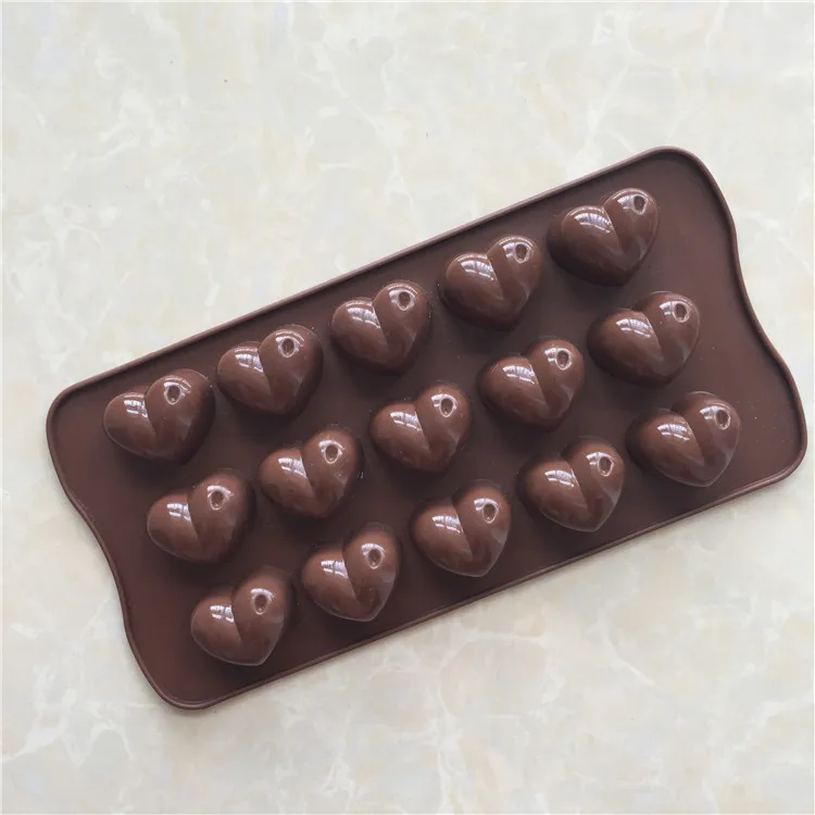 15 Cavity Candy Molds Chocolate Tray Heart Shaped Silicone Mold | Дом и сад