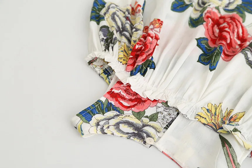 Школьная блузка для девочек рубашки винтажные Цветочные Детские хлопковые