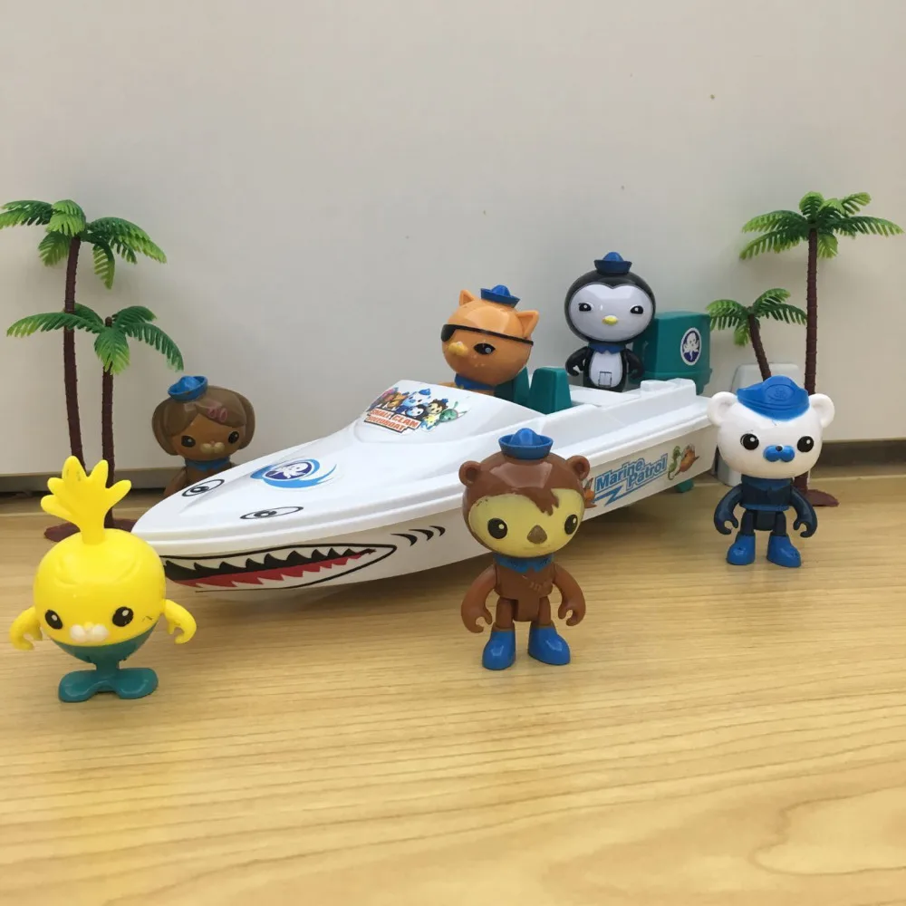 Игрушки Octonauts для катания на лодке акулы игрушки с 6 восьмиконечными фигурками