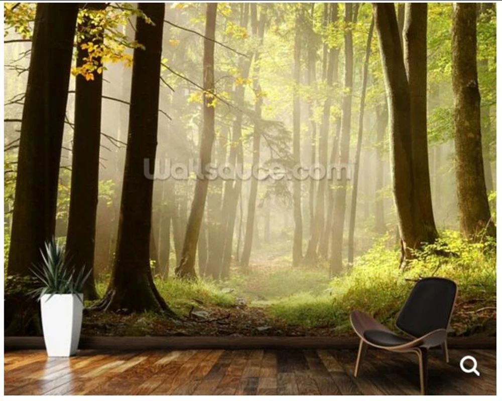 Custom forest wallpaper Forest Pathway natural mural for living room bedroom bar KTV background home decoration | Обустройство дома