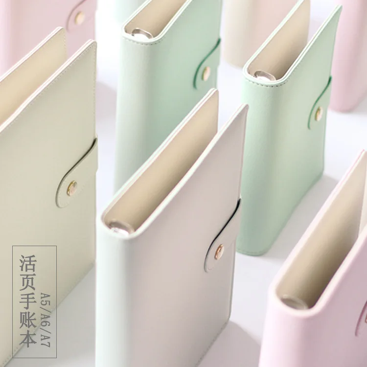 Симпатичные Макарон Кожа Твердый переплет офисные школьные спиральные блокноты